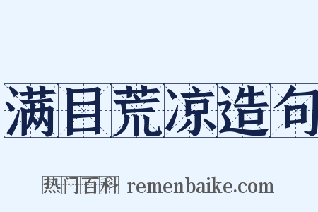 满目荒凉造句是什么意思的图片